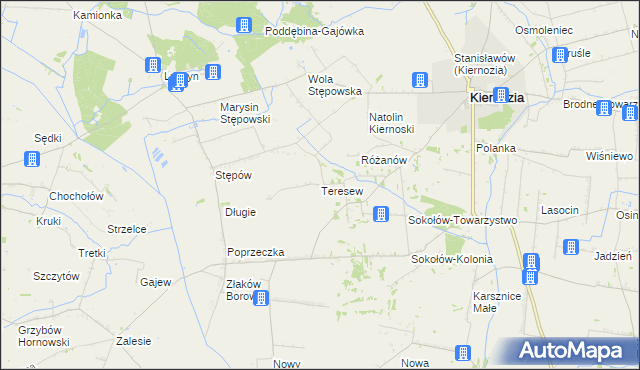 mapa Teresew, Teresew na mapie Targeo
