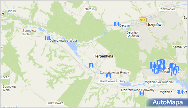 mapa Terpentyna, Terpentyna na mapie Targeo