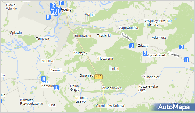 mapa Tłoczyzna, Tłoczyzna na mapie Targeo