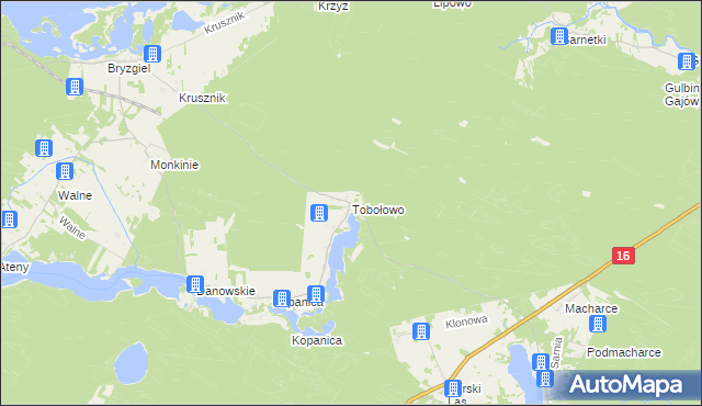mapa Tobołowo, Tobołowo na mapie Targeo