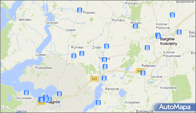 mapa Tobyłka, Tobyłka na mapie Targeo