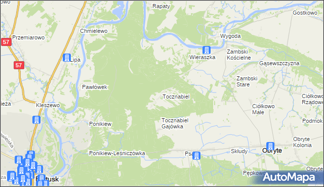 mapa Tocznabiel, Tocznabiel na mapie Targeo