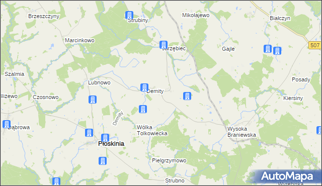 mapa Tolkowiec, Tolkowiec na mapie Targeo