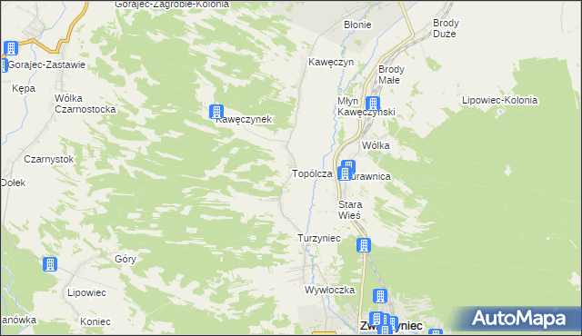 mapa Topólcza, Topólcza na mapie Targeo