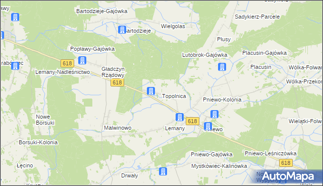 mapa Topolnica, Topolnica na mapie Targeo