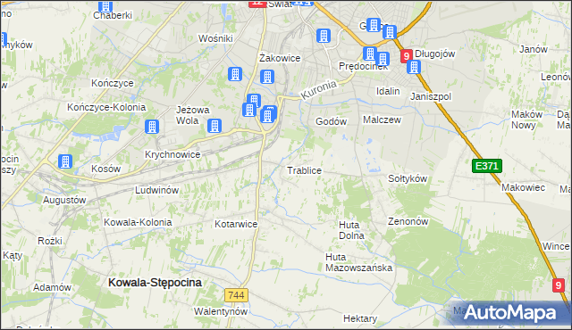 mapa Trablice, Trablice na mapie Targeo