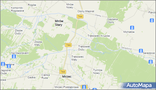 mapa Trębowiec Duży, Trębowiec Duży na mapie Targeo