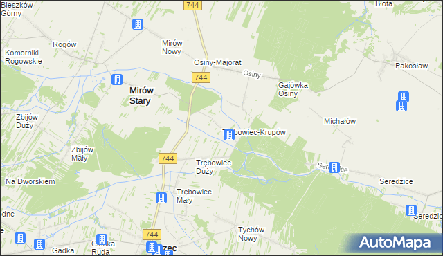 mapa Trębowiec-Krupów, Trębowiec-Krupów na mapie Targeo