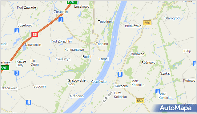 mapa Trępel, Trępel na mapie Targeo