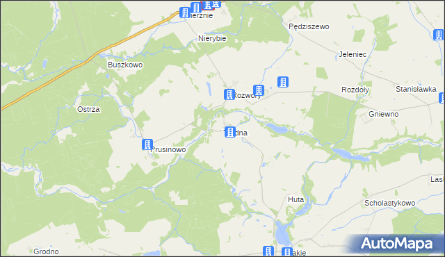 mapa Trudna, Trudna na mapie Targeo