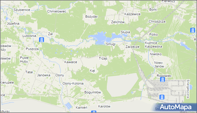 mapa Trząs, Trząs na mapie Targeo