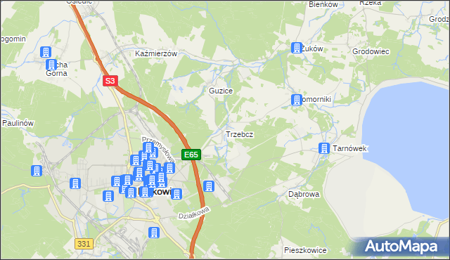 mapa Trzebcz, Trzebcz na mapie Targeo