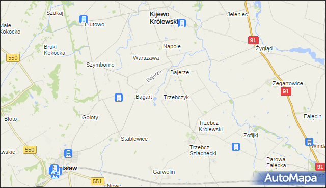 mapa Trzebczyk, Trzebczyk na mapie Targeo