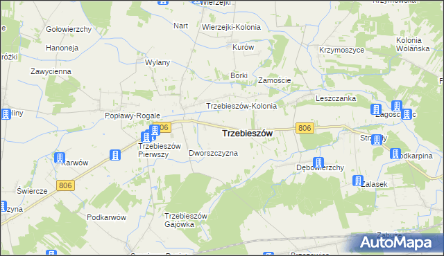 mapa Trzebieszów, Trzebieszów na mapie Targeo