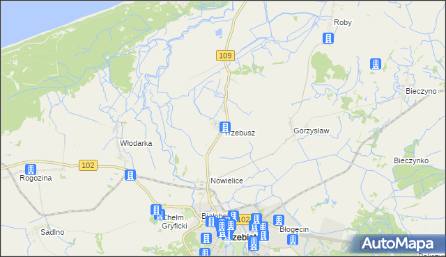 mapa Trzebusz, Trzebusz na mapie Targeo