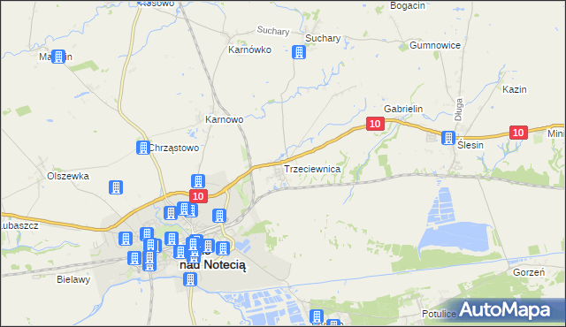 mapa Trzeciewnica, Trzeciewnica na mapie Targeo