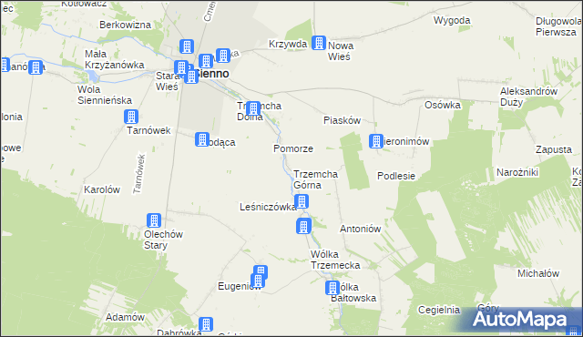 mapa Trzemcha Górna, Trzemcha Górna na mapie Targeo