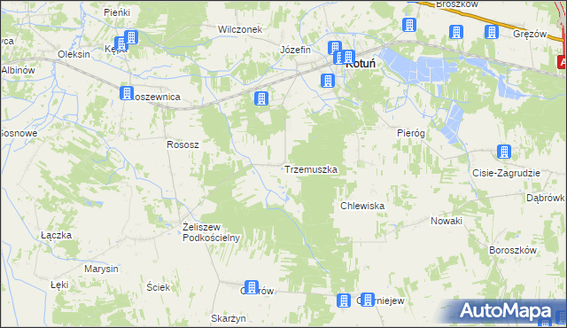 mapa Trzemuszka, Trzemuszka na mapie Targeo