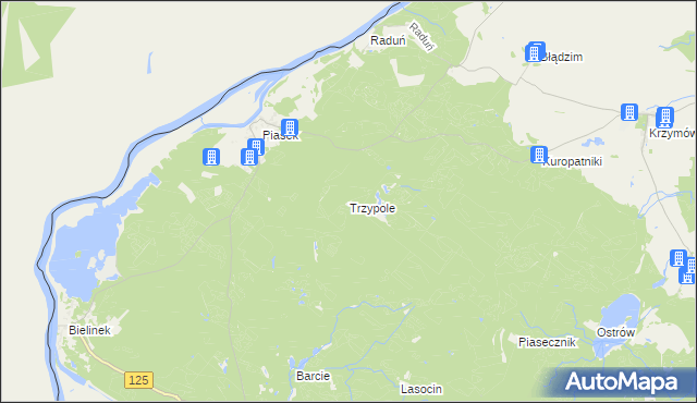 mapa Trzypole, Trzypole na mapie Targeo