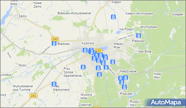 mapa Tuchola, Tuchola na mapie Targeo