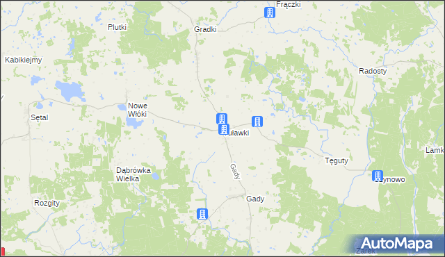 mapa Tuławki, Tuławki na mapie Targeo