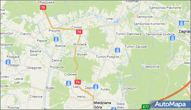mapa Tumlin-Podgród, Tumlin-Podgród na mapie Targeo