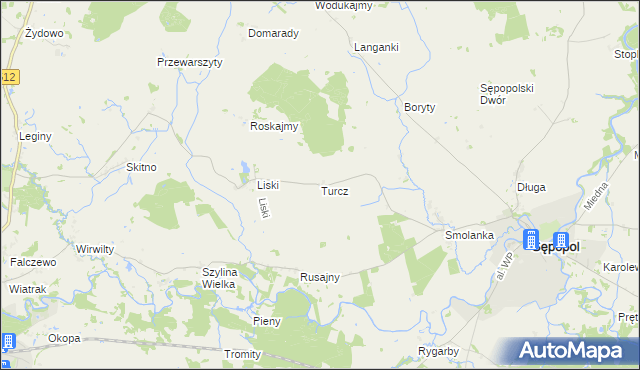 mapa Turcz, Turcz na mapie Targeo