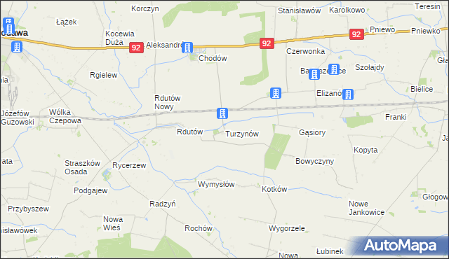 mapa Turzynów, Turzynów na mapie Targeo