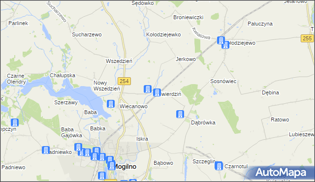 mapa Twierdziń, Twierdziń na mapie Targeo