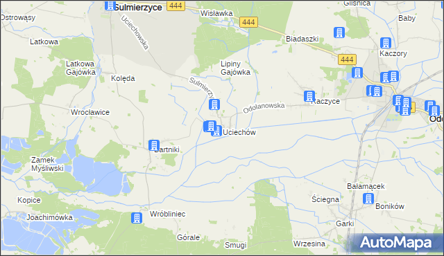 mapa Uciechów gmina Odolanów, Uciechów gmina Odolanów na mapie Targeo