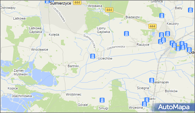 mapa Uciechów gmina Odolanów, Uciechów gmina Odolanów na mapie Targeo