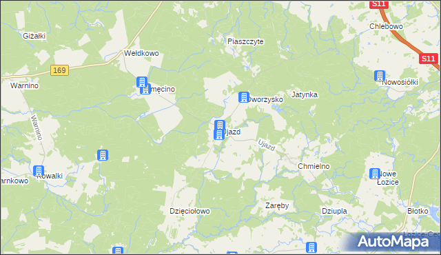 mapa Ujazd gmina Bobolice, Ujazd gmina Bobolice na mapie Targeo