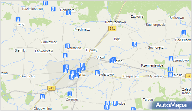 mapa Ujazd gmina Kcynia, Ujazd gmina Kcynia na mapie Targeo