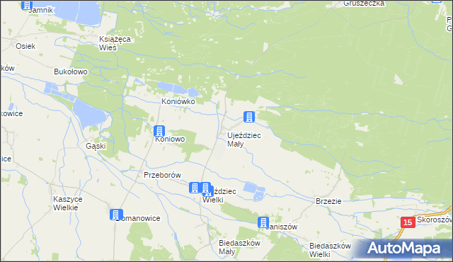 mapa Ujeździec Mały, Ujeździec Mały na mapie Targeo