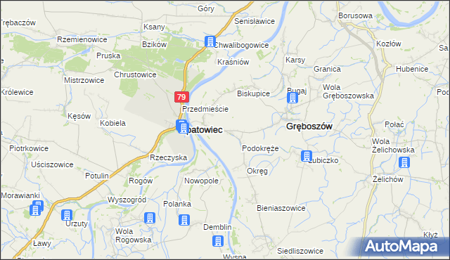 mapa Ujście Jezuickie, Ujście Jezuickie na mapie Targeo