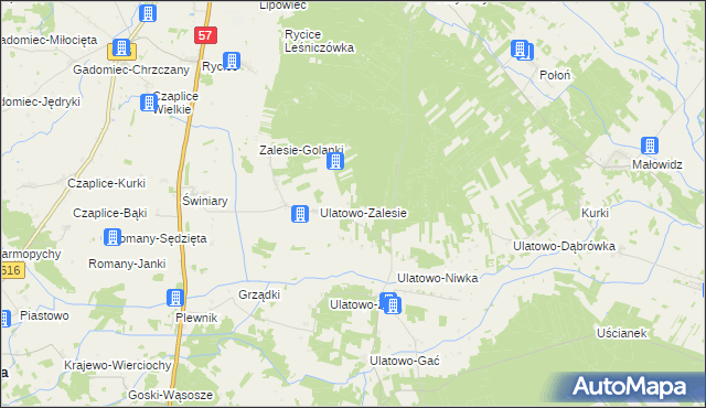 mapa Ulatowo-Janowięta, Ulatowo-Janowięta na mapie Targeo