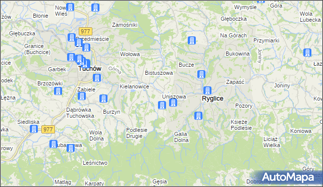 mapa Uniszowa, Uniszowa na mapie Targeo