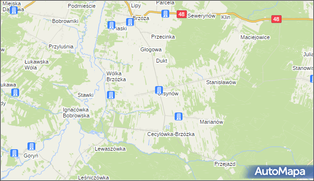 mapa Ursynów, Ursynów na mapie Targeo