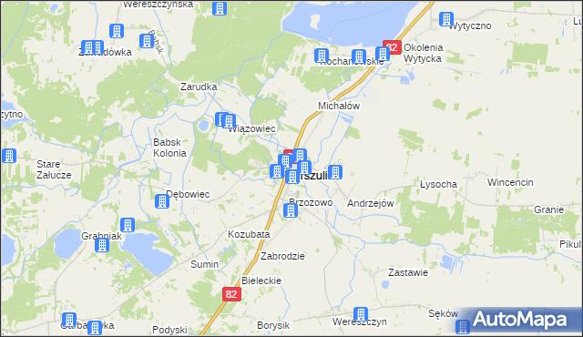 mapa Urszulin powiat włodawski, Urszulin powiat włodawski na mapie Targeo