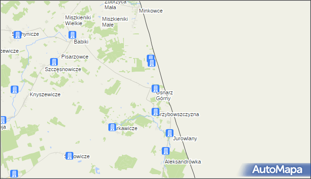 mapa Usnarz Górny, Usnarz Górny na mapie Targeo