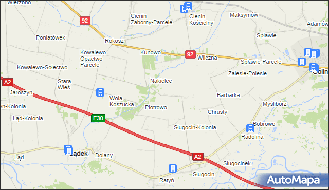 mapa Wacławów gmina Lądek, Wacławów gmina Lądek na mapie Targeo