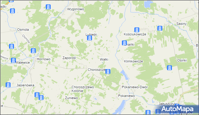mapa Wałki gmina Milejczyce, Wałki gmina Milejczyce na mapie Targeo