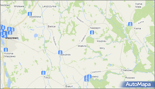 mapa Wałkno, Wałkno na mapie Targeo