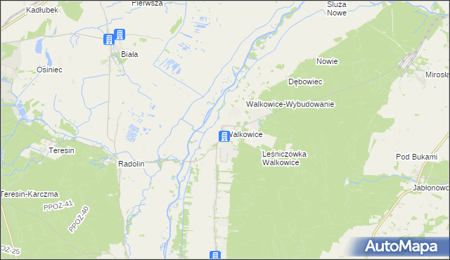 mapa Walkowice, Walkowice na mapie Targeo