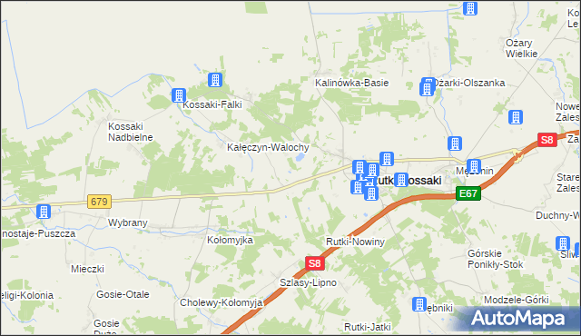 mapa Walochy-Mońki, Walochy-Mońki na mapie Targeo