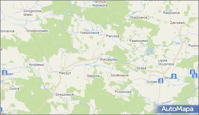 mapa Warzęgowo, Warzęgowo na mapie Targeo