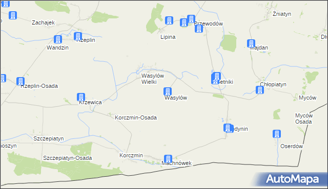 mapa Wasylów gmina Ulhówek, Wasylów gmina Ulhówek na mapie Targeo