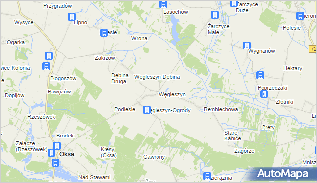 mapa Węgleszyn, Węgleszyn na mapie Targeo