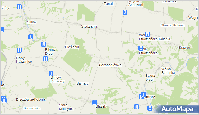 mapa Węglinek gmina Batorz, Węglinek gmina Batorz na mapie Targeo