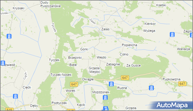 mapa Wejdo, Wejdo na mapie Targeo